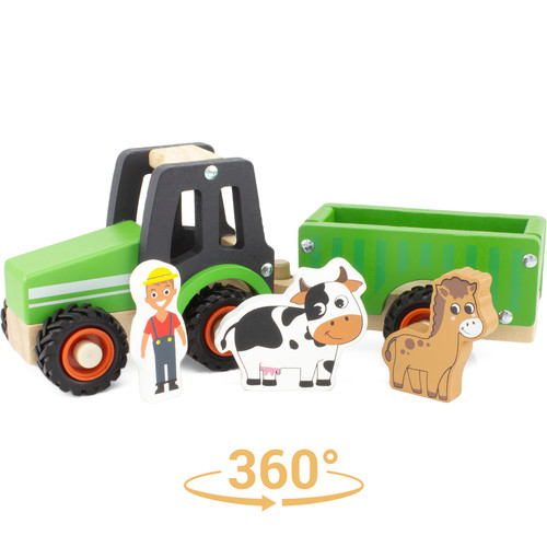 Holz traktor und - und, mit
