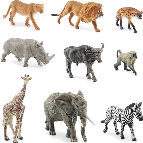 Safari tiere figuren set - set, 9