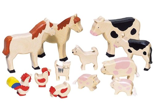Bauernhoftiere spielzeug set - bauernhoftiere,