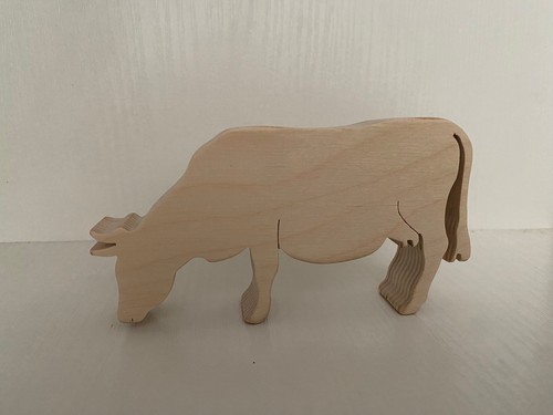 Bauernhoftier aus holz kuh - holz,